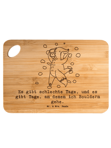 Mr. & Mrs. Panda Brett Fuchs Bouldern mit Spruch in Braun