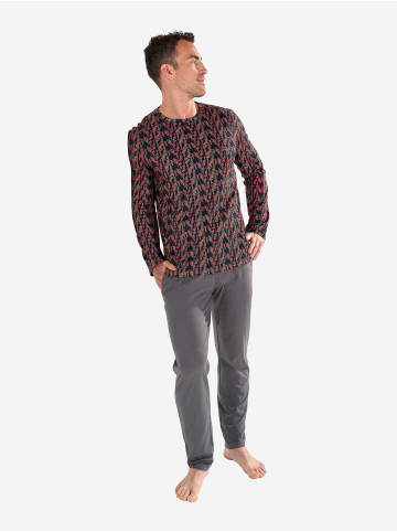 HOM Pyjama Long Sleepwear Westgate in red print