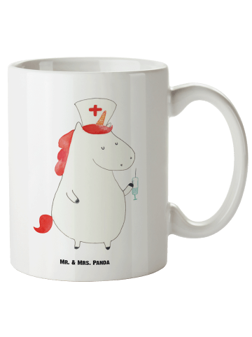 Mr. & Mrs. Panda Riesenkaffeetasse Einhorn Krankenschwester ohne... in Weiß