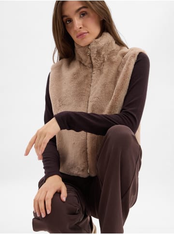 Marie Lund Weste in taupe - 0001