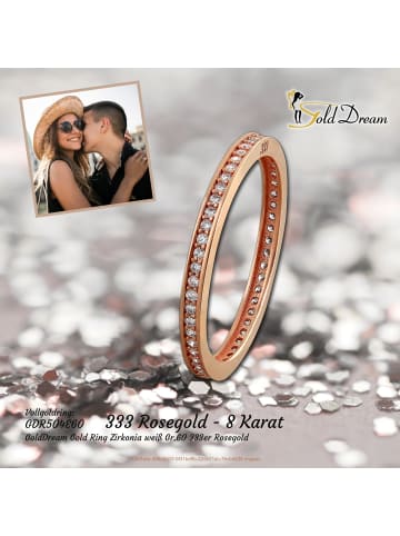 GoldDream 333 Rosegold - 8 Karat Damen Ringe Fingerring  60 (19,1)