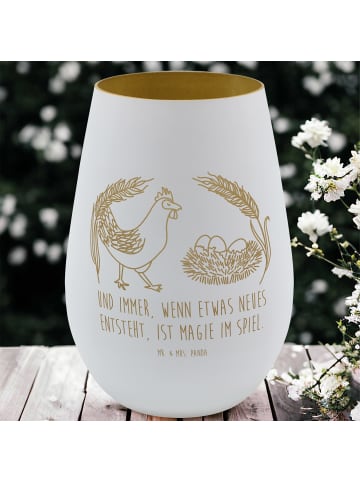 Mr. & Mrs. Panda Kerzenständer Huhn Stolz mit Spruch in Weiß