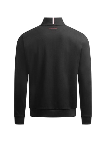 U.S. Polo Assn. U.S. POLO ASSN. Herren Pullover Half Zip P017 in Schwarz - Rot