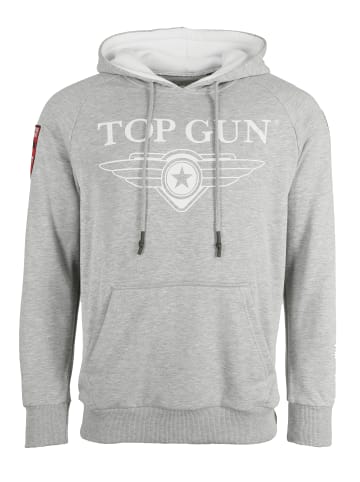 TOP GUN Hoodie TG20201043 in grey mélange