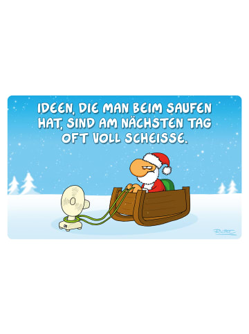Ralph Ruthe Ralph Ruthe Frühstücksbrettchen - XMAS 23,5 x 14,5 cm in blau