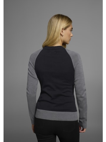 AJC Strickpullover in schwarz-dunkelgrau