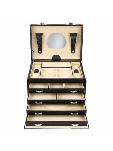 Windrose Beluga - Schmuckkoffer 26.5 cm (schwarz) in schwarz