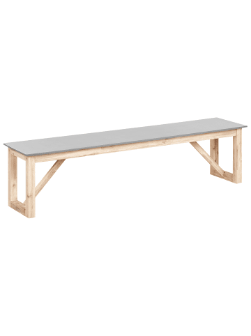 Beliani Gartenbank NOTTERI in Grau/Braun - (W) 180 x (H) 45 x (L) 40 cm