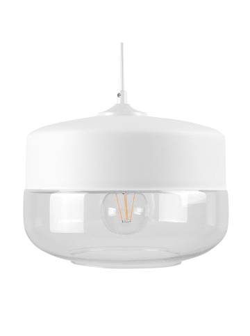 Beliani Pendelleuchten MURRAY in Weiß/Transparent - (W) 25 x (H) 117 x (L) 25 cm