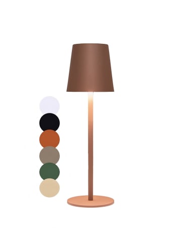 Coen Bakker LED Tischlampe dimmbar Innen & Außen 27,5x7cm Glatt in Terra