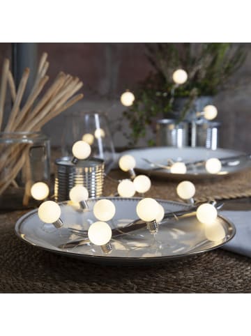 STAR Trading Lichterkette Mini Glow, Opak, LED, Kugeln, Timer, Warmweiß, Innenraum,