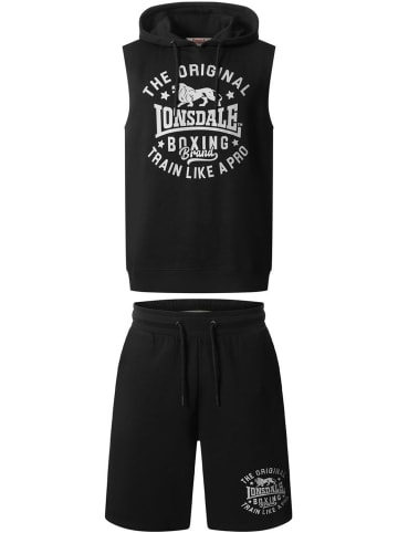 Lonsdale Trainingsanzug "Shotley" in Schwarz