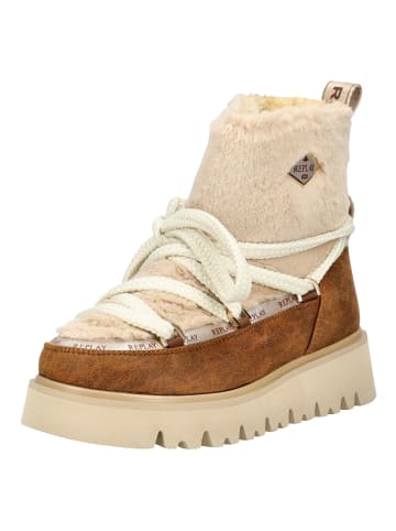 Replay Stiefelette in Beige