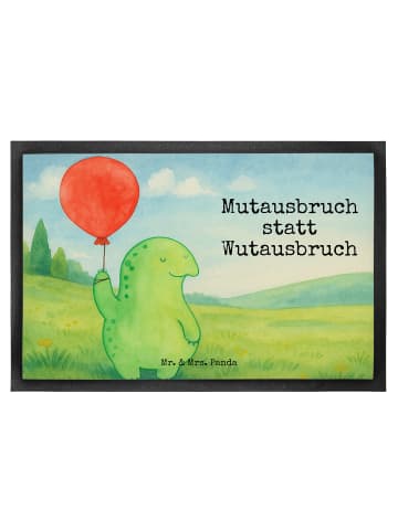 Mr. & Mrs. Panda fußmatte Schildkröte Luftballon Design mit Spruch in Weiß