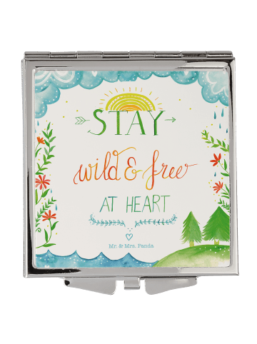Mr. & Mrs. Panda Schminkspiegel Stay wild & free at heart mit Sp... in Bunt