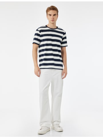 KOTON TSHIRT SS in Marineblau Gestreift