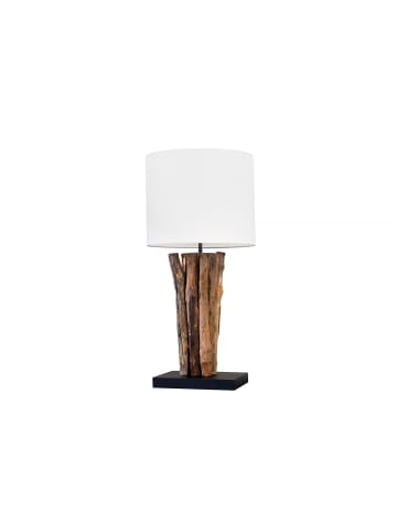 Licht-Erlebnisse Tischlampe Ø 27 x (H)58 cm in Natur Weiß Schwarz