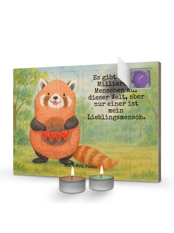 Mr. & Mrs. Panda adventskalender mit duftkerzen Roter Panda Desi... in Weiß