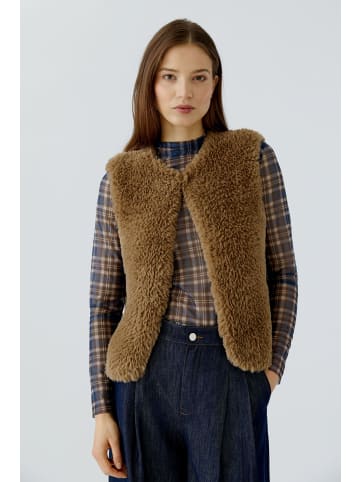 Oui Strickweste in brown