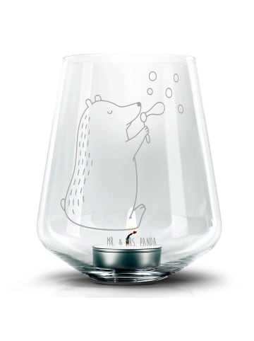 Mr. & Mrs. Panda gravur glas Bär Seifenblasen ohne Spruch in Transparent