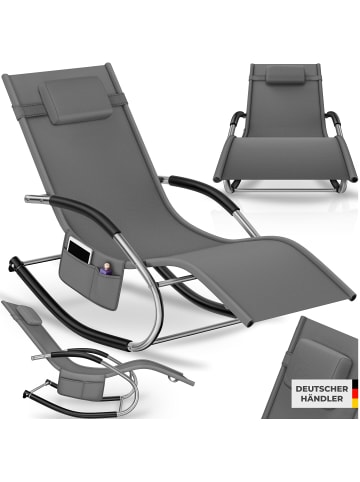 tectake ergonomische Sonnenliege, Belastbarkeit 120 kg, 62 x 146 x 92 cm