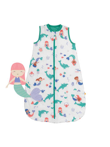 Schlummersack Babyschlafsack, 1.0 TOG in Weiß-Türkis