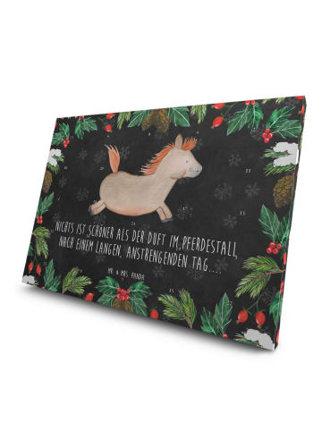 Mr. & Mrs. Panda Tee Adventskalender Pferd Springen mit Spruch in Kreidetafel