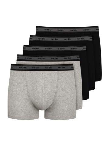 NUR DER Boxer Cotton in schwarz/graumelange