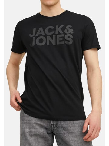 Jack & Jones T-Shirt Corp in Black / large print