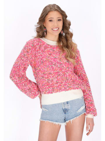 IZIA Women Sweater in pink multicolor