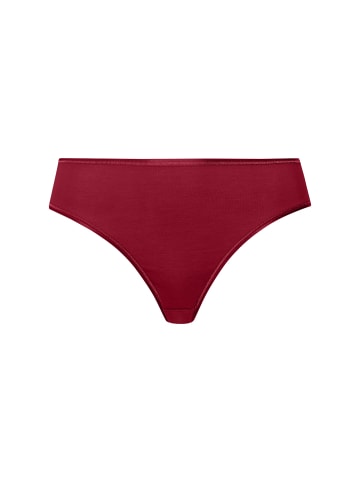 Hanro Midislip Cotton Seamless in red dahlia