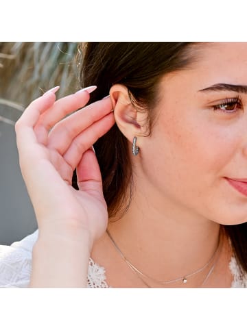 Adeliás Damen Ohrringe – Creole aus Edelstahl in silber