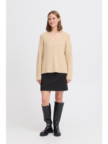 b. young BYOMEA V-NECK JUMPER - KNIT A-shape in Humus Melange