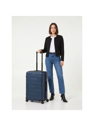 Police London 4 Rollen Trolley 74 cm mit Dehnfalte dark navy