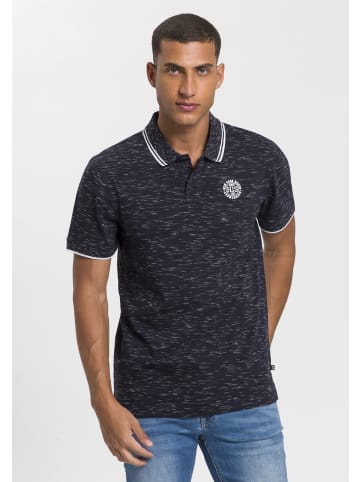 H.I.S. Poloshirt in anthrazit meliert