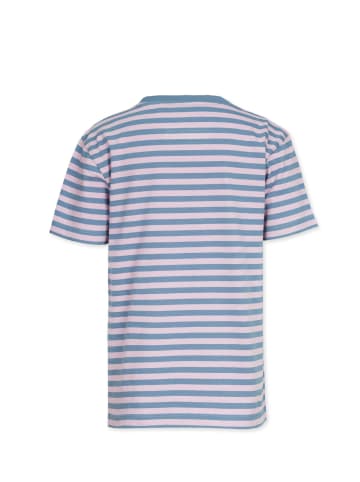 Band of Rascals T-Shirt " Striped " in aegean-blue-faded-pink