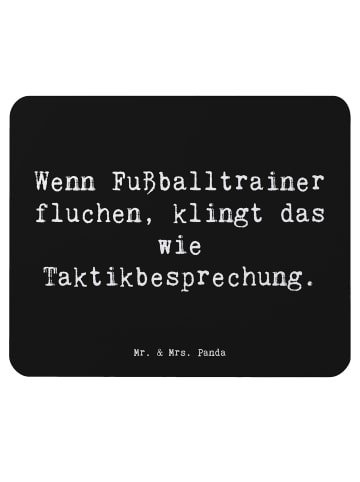 Mr. & Mrs. Panda Mousepad Spruch Fußballtrainer Taktik mit Spruch in Schwarz