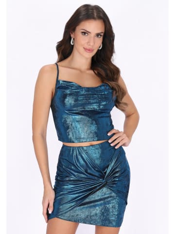 faina Women Top in navy metallic