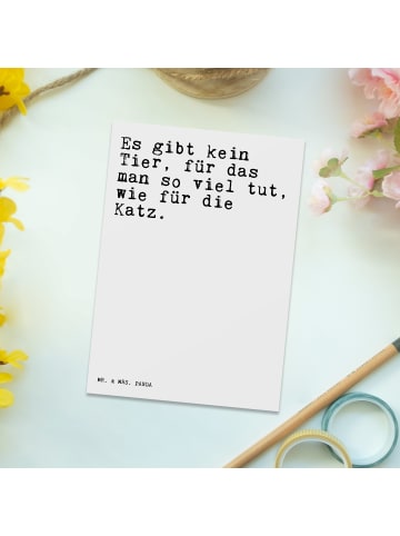 Mr. & Mrs. Panda Postkarte Es gibt kein Tier,... mit Spruch in Weiß