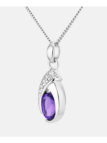 Diamant L'éternel Halskette aus 375 Weißgold mit 0.42 Karat Diamant mit Amethyst