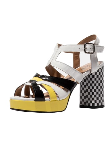 Fly London Sandalen in Weiß/Schwarz