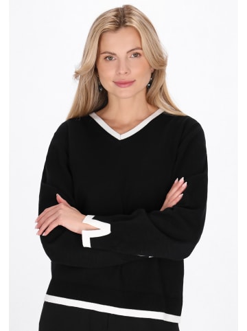 usha BLACK LABEL Women Sweater in black offwhite
