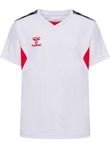 Hummel Hummel T-Shirt Hmlauthentic Multisport Kinder Schnelltrocknend in WHITE/TRUE RED
