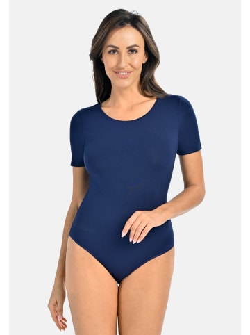 Teyli Bodysuit für Frauen mit kurzen Ärmeln Shirty in blau