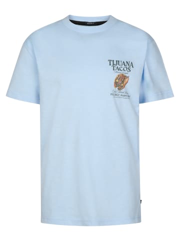 Petrol Industries T-Shirt mit grafischem Rückenprint Taco in Blau