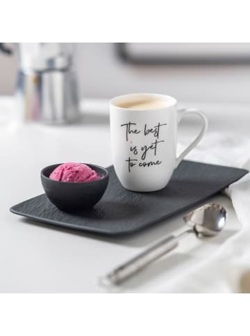 Villeroy & Boch Becher mit Henkel 'The Best is yet to Come' Statement in Weiß 290 ml in weiß