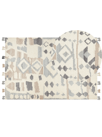Beliani Kelim MRGAVET in Bunt/Beige/Grau - (W) 200 x (H) 1 x (L) 300 cm