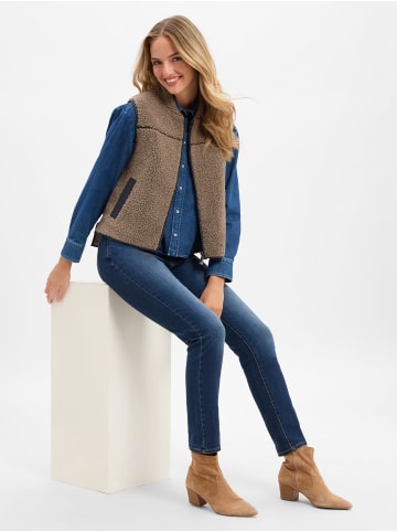 Mos Mosh Weste MMRowe Teddy Waistcoat in taupe - 0002