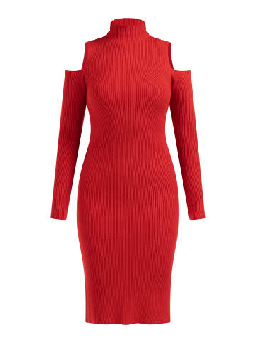 faina Damen Strickkleid in Rot