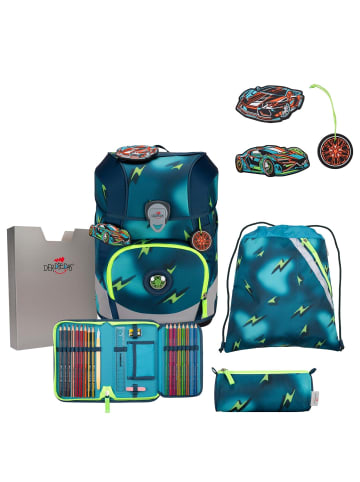 DerDieDas ErgoFlex Tiny - Schulranzen Set 5tlg. 900g (Dancing Star) in Magic Light